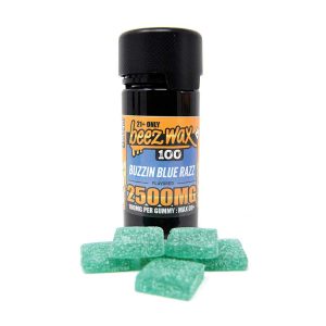 100's Buzzin Blue Razz 2500MG Gummies
