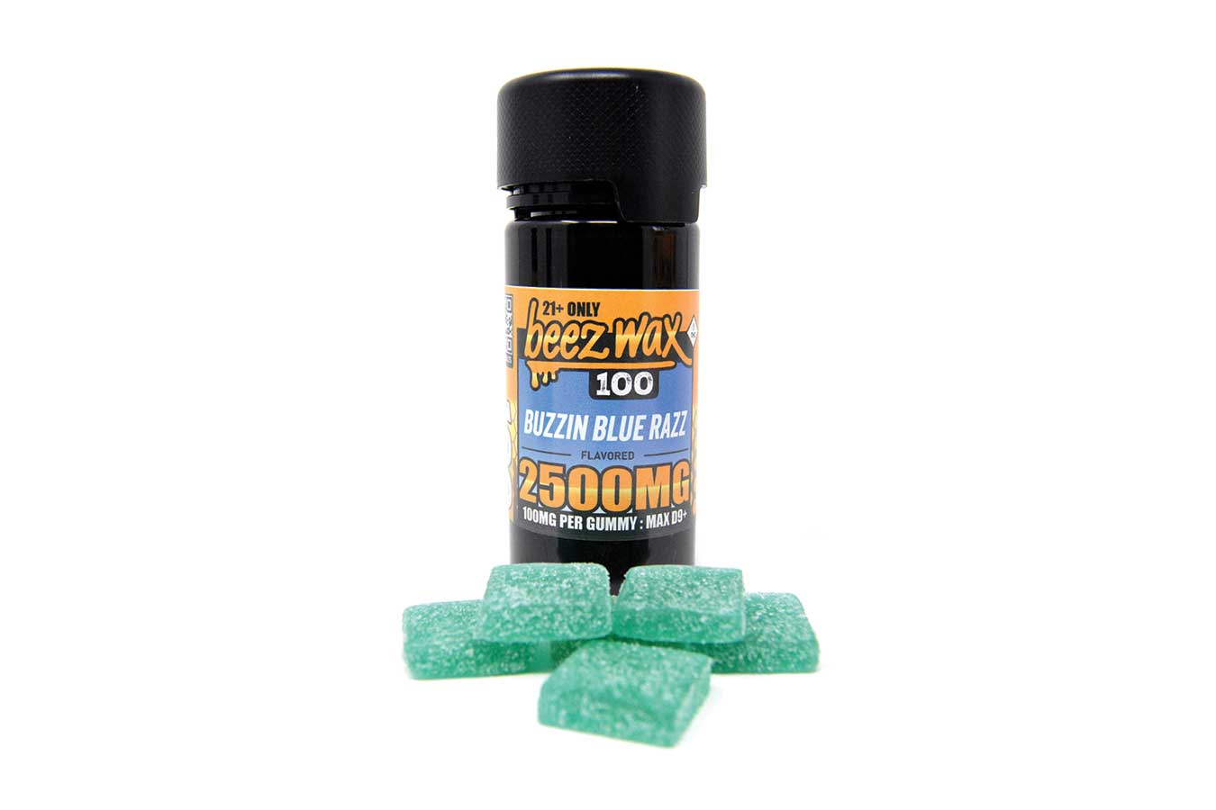 100's Buzzin Blue Razz 2500MG Gummies